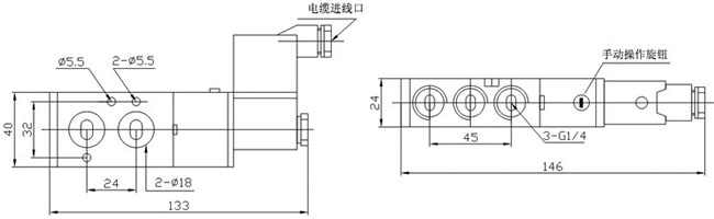 HVJB型电磁阀 外形尺寸